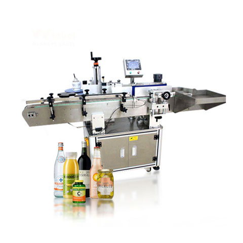 Automatische hoge snelheid voor- en achterkant dubbele kanten / platte vierkante fles / ronde fles / sticker etiketteermachine / vulling aftopping etiketteringsproductielijn 